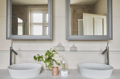 Jack and Jill sinks at Lakeside Manor, Cotswolds