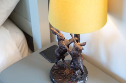 A lamp at Millook View Farmhouse, Cornwall