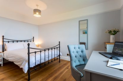 A double bedroom at Millook View Farmhouse, Cornwall