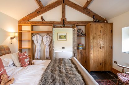 The bedroom at Blacksmith's Shop, Yorkshire