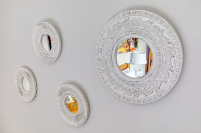 Bedroom dÃ©cor at Woodbury Cottage, Devon