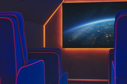 The cinema room at The Old Vicarage, Lake District