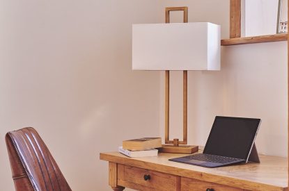 A desk at The Old Vicarage, Lake District