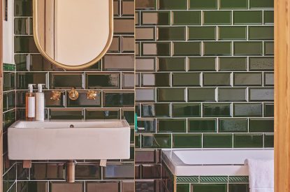 A bathroom at The Old Vicarage, Lake District