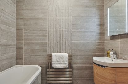 A bathroom at The Old Vicarage, Lake District