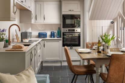 The kitchen at Turnstone Cottage, Devon