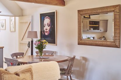 The dining room at Jersey Barn, Chiltern Hills