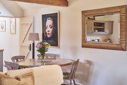 The dining room at Jersey Barn, Chiltern Hills