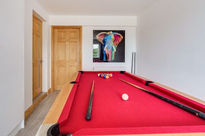The games room at Ty Llewelyn, Llyn Peninsula