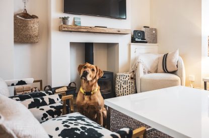 The living room at 5 The Quay, Devon