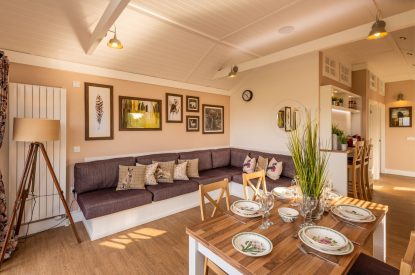 The living space at Monty's Lookout, Worcestershire