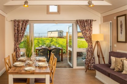 The dining space at Monty's Lookout, Worcestershire