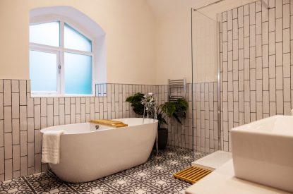 A bathroom at Windermere Retreat, Cumbria