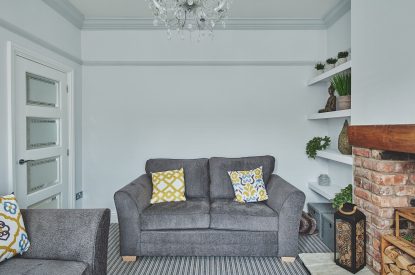 The living room at Hollie Cottage, Lancashire