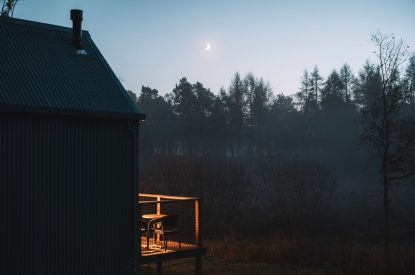 The view at night from Ermine, Scotland