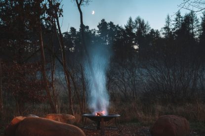 The fire pit at Ermine, Scotland