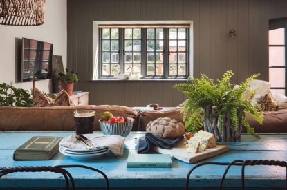 The living space at Redbrick Studio, Devon
