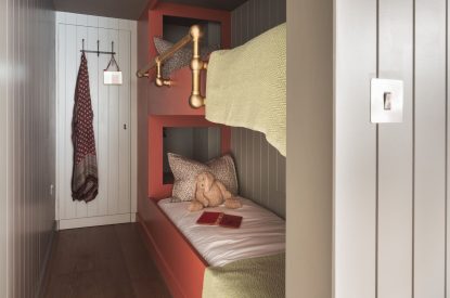 A bedroom with bunk beds at Redbrick Loft, Devon