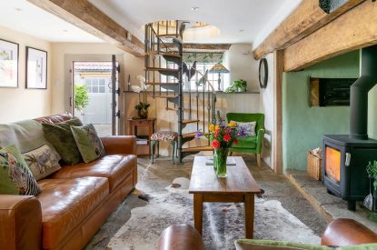 The living room at Blossom Cottage, Somerset
