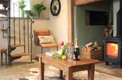 The living room at Blossom Cottage, Somerset