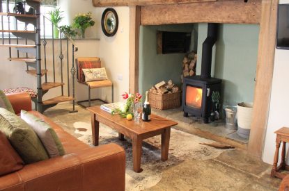 The living room at Blossom Cottage, Somerset