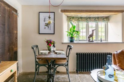 The dining room at Blossom Cottage, Somerset