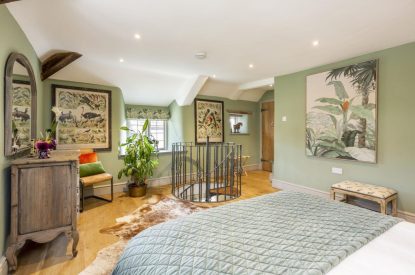 The bedroom at Blossom Cottage, Somerset