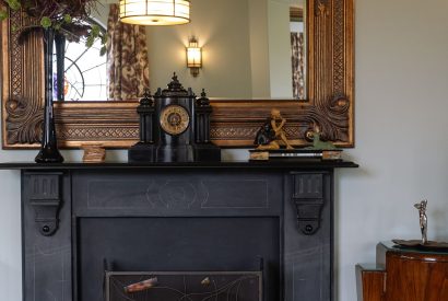 The fireplace at Christie Mansion, Isle of Wight