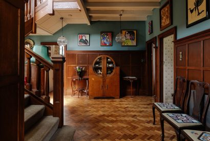 The entrance hall at Christie Mansion, Isle of Wight