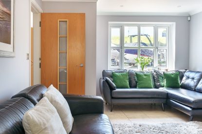 The living room at 1 Afon y Felin, Llyn Peninsula