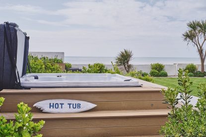 The hot tub at Beach Manor, West Sussex