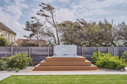 The hot tub at Beach Manor, West Sussex