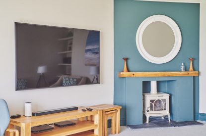 The living room at Beach Manor, West Sussex