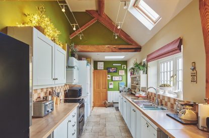 The kitchen at Hollington Barns, Peak District