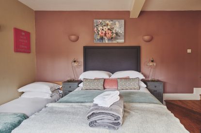 A bedroom at Hollington Barns, Peak District