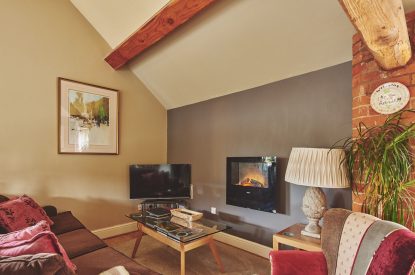 A living room at Hollington Barns, Peak District