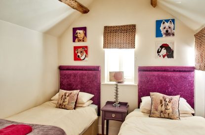 A bedroom at Hollington Barns, Peak District