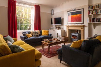 The living room at Flax Manor, Somerset