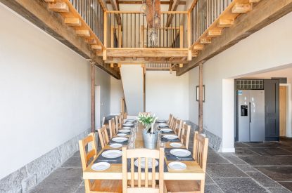 The dining room at Meadow Barn, Yorkshire