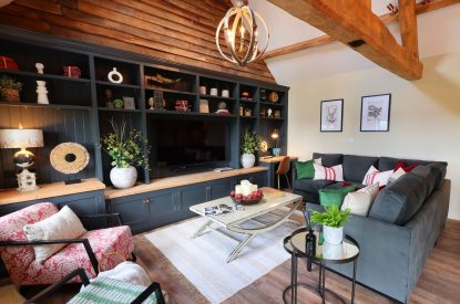 The living room at The Blended Barn, Cotswolds