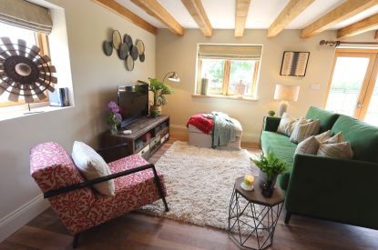 The living room at The Blended Barn, Cotswolds
