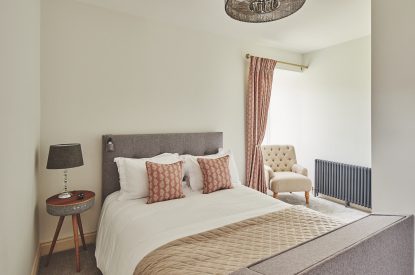 A double bedroom at The Tower, Scottish Borders