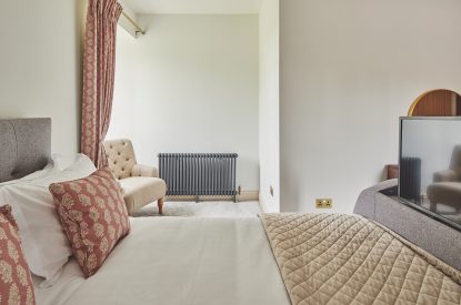 A double bedroom at The Tower, Scottish Borders