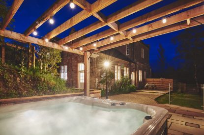 The hot tub at The Laundry House, Scottish Borders