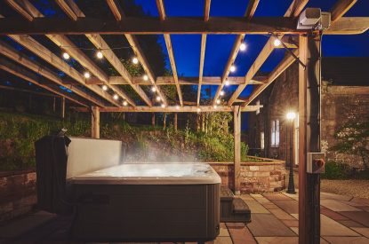 The hot tub at The Laundry House, Scottish Borders