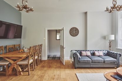 The living space at The Laundry House, Scottish Borders