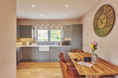 The kitchen and dining room at Bonnie Brae, Scottish Borders