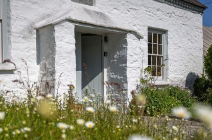 The exterior and front garden of Chapel Cottage, Pembrokeshire