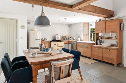The kitchen and dining room at Chapel Cottage, Pembrokeshire