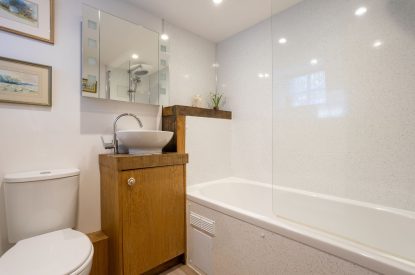 A bathroom at Exmoor Barn, Somerset